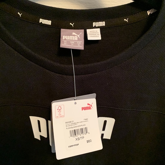 Black Puma Cropped Crewneck - Picture 4 of 4